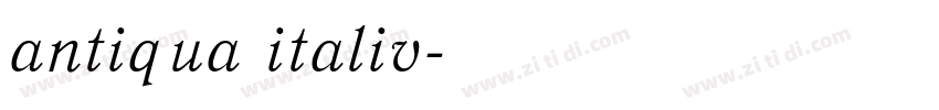 antiqua italiv字体转换